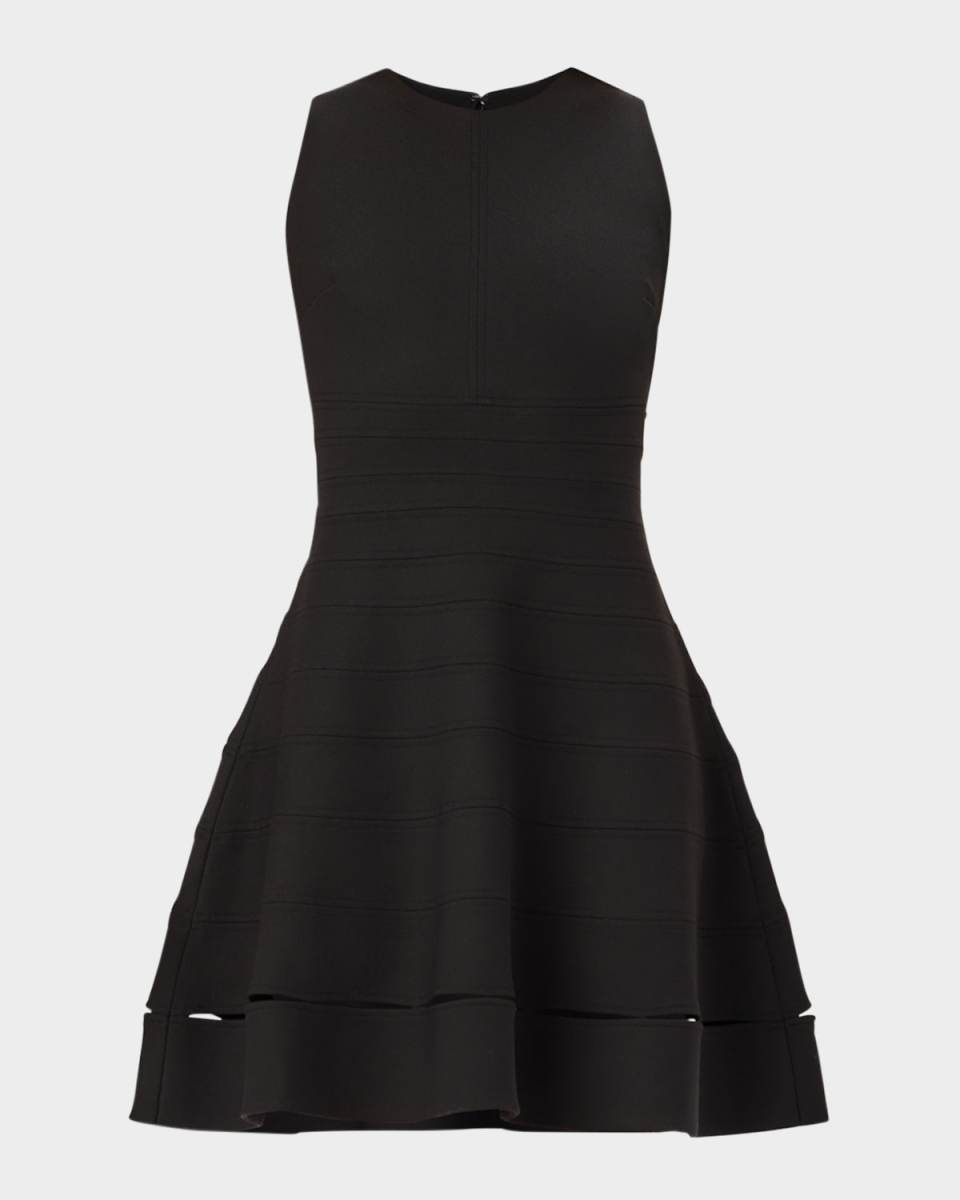 The Rosemary Seamed Fit-&-Flare Mini Dress